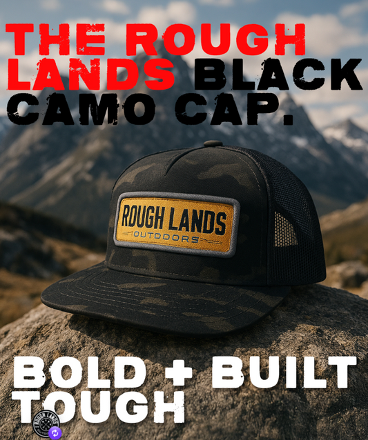 Rough Lands Black Camo Cap